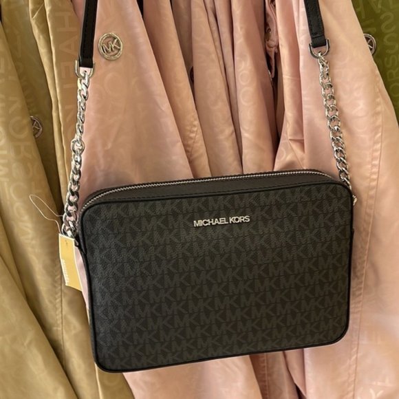 Michael Kors Large Jet Set Item East West Crossbody Black - Picture 1 of 16